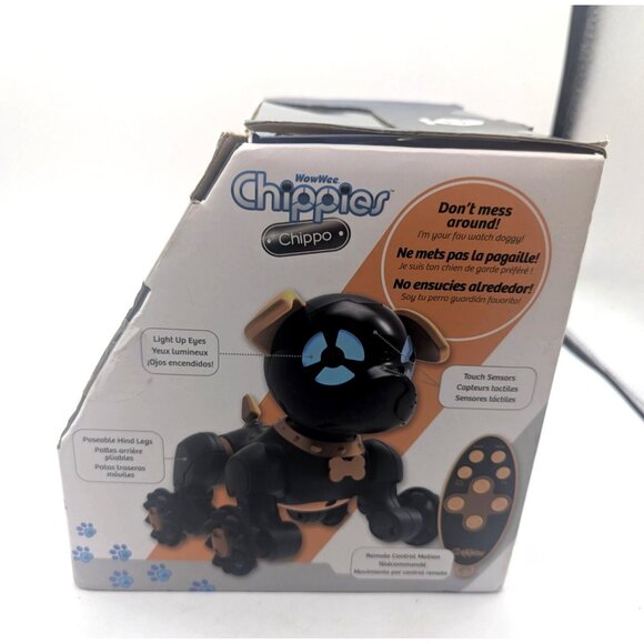 WowWee Chippies Chippo Robotic Remote Controlled Pet Dog Toy Black Brand New - Picture 3 of 10